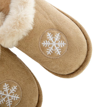 Visuel 1 du produit Mules extra douces coloris beige avec fausse fourrure - Pointure 41