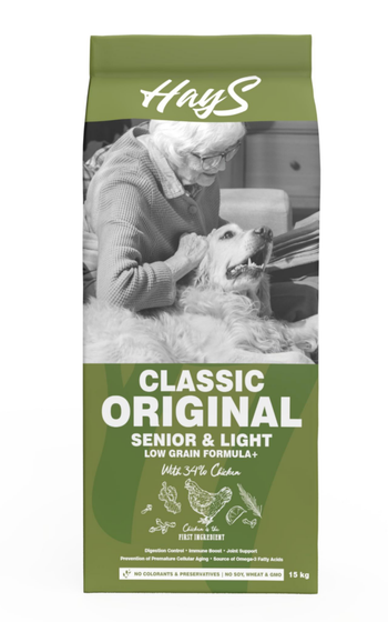 Visuel 1 du produit Croquette pour chien mature light au poulet Hays Classic - 15 kg