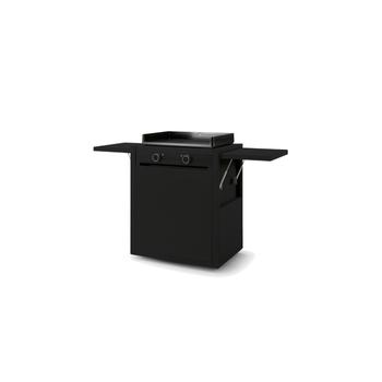 Visuel 1 du produit Chariot Modern coloris noir en acier Forge Adour - 162,3 x 57,3 x 98,7 cm