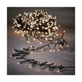 Visuel 1 du produit Guirlande lumineuse de Noël micro LED blanc chaud flicker snake light câble noir 8 fonctions animées intérieur - 14 m
