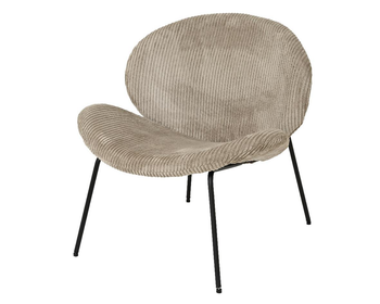 Visuel 1 du produit Fauteuil à stries beige indoor - 72 x 67,5 x 73,5 cm