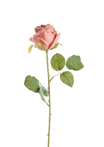 Visuel 1 du produit Fleur artificielle en papier tige de rose coloris rose - H 44 cm