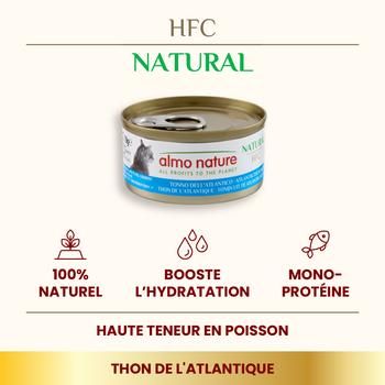 Visuel 1 du produit Pâtée pour chat HFC Natural au thon de l'Atlantique Almo Nature - 70 g