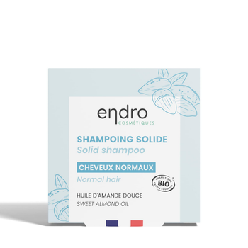 Visuel 1 du produit Shampooing solide bio pour cheveux normaux Endro à l’huile d’amande douce - 85 ml