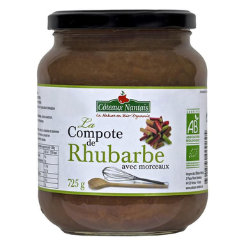 Visuel 1 du produit La Compote de Rhubarbe pot en verre 725g