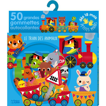 Visuel 1 du produit Gommettes pour les petites mains - le train des animaux éditions Lito x 50