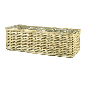 Visuel 1 du produit Jardinière en vannerie Buku balco petit modèle - 45 x 15 x 15 cm