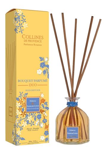 Visuel 1 du produit Bouquet parfumé néroli et fleur de coton Collines de Provence Duos parfumés - 500 ml