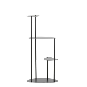 Visuel 1 du produit Étagère porte-plantes 3 niveaux en métal noir Fonda - 47,5 x 27 x 100 cm