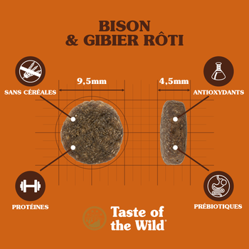 Visuel 1 du produit Croquettes pour chiot sans céréales bison et gibier rôti Taste of the Wild High Prairie - 12,2 kg