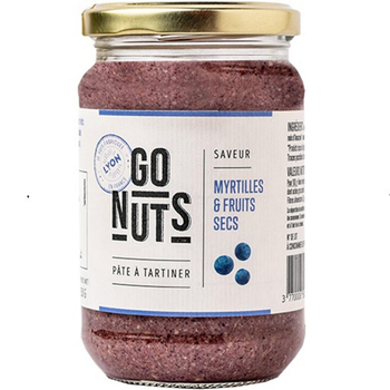 Visuel 1 du produit Pâte à tartiner myrtilles et fruits secs Go nuts - 270 g