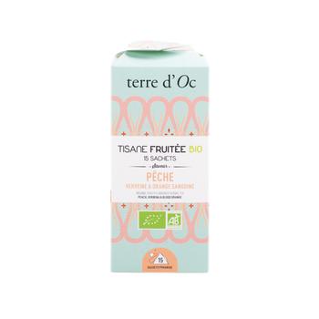 Visuel 1 du produit Tisane bio fruitée pêche verveine orange Terre d’Oc - 15 infusettes
