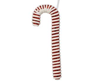 Visuel 1 du produit Sucre d’orge brillant en mousse rouge et blanc - 12 x 3 x 30,5 cm