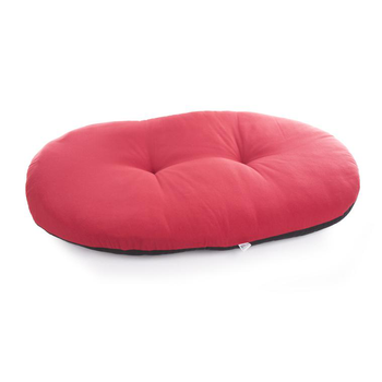Visuel 1 du produit Coussin ovale en ouatine rouge 61x40 cm