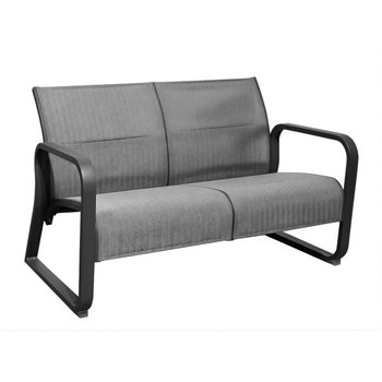 Visuel 1 du produit Canapé d'extérieur en aluminium coloris noir Quenza II - 128 x 83 x 78 cm