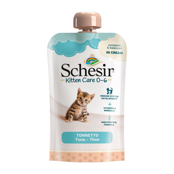 Visuel 1 du produit Aliment humide pour chaton thon en crème Schesir Kitten Care - 150 g