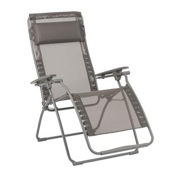 Visuel 1 du produit Fauteuil relax en tube acier titane et toile Batyline Graphite Lafuma Futura - 71 x 83 x 113 cm
