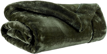 Visuel 1 du produit Plaid vert fougère en polyester Tender - 150 x 200 cm