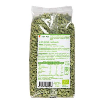 Visuel 1 du produit Pois cassés verts bio en sachet de 500 g