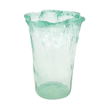 Visuel 1 du produit Vase en verre recyclé transparent grand modèle - Ø 18 x H 25 cm
