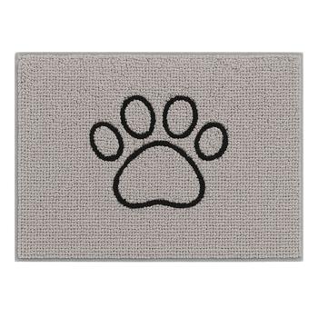 Visuel 1 du produit Tapis gris à motif pattes M - 79 x 51 cm