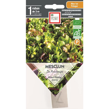 Visuel 1 du produit Graines présemées de mesclun de printemps bio Ernest Turc - 1 ruban de 3 m