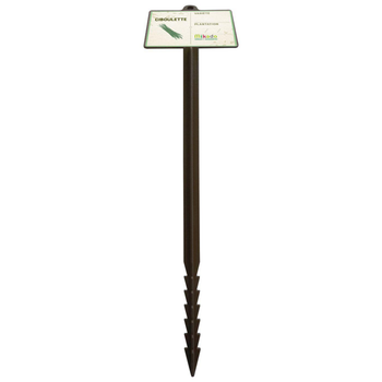 Visuel 1 du produit Étiquette à planter jalons de jardin ciboulette coloris marron - 45 cm