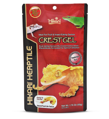 Visuel 1 du produit Nourriture en gel pour gecko à crête aux fruits et insectes Hikari Herptile Crestgel - 50 g