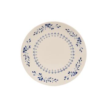 Visuel 1 du produit Assiette plate en grès blanc à motif bleu Appoline - Ø 27 cm