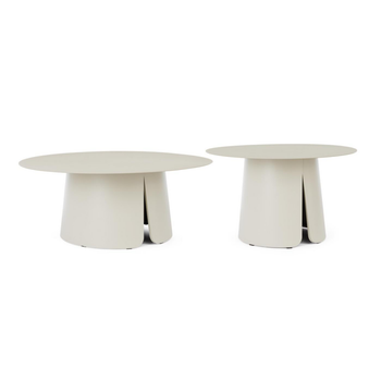 Visuel 1 du produit Set de 2 tables basses an aluminium Bizzotto Bryan Pélican