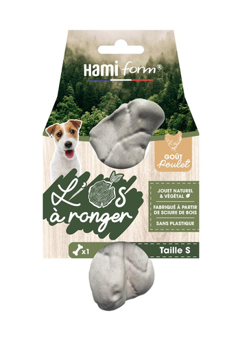 Visuel 1 du produit Jouet pour chien os à ronger goût poulet naturel et végétal Hami form - Taille S