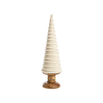 Visuel 1 du produit Sapin à poser en bois finition velours beige - Ø 11 x H 39 cm