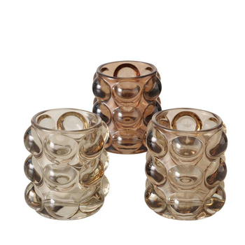 Visuel 1 du produit Photophore Bubbles en verre laqué - Ø 9 x H 9 cm