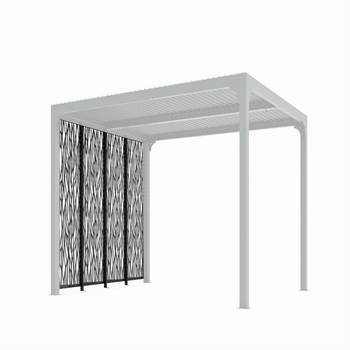 Visuel 1 du produit Lot de 4 panneaux moucharabieh coloris gris en acier - 3,4 x 2,2 m