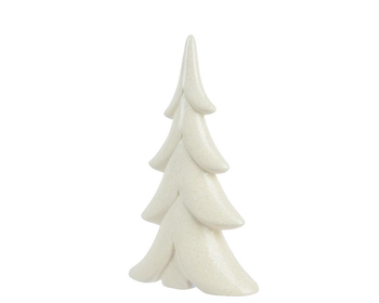 Visuel 1 du produit Sapin en terre cuite blanc grand modèle - 7,5 x 17,5 x 30 cm