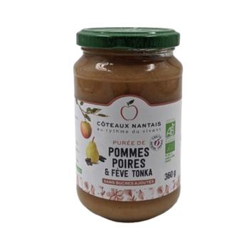 Visuel 1 du produit Purée bio de pommes poires tonka Côteaux Nantais - 360 g