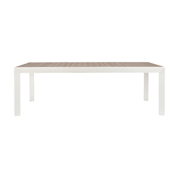 Visuel 2 du produit Table Calla avec allonges coloris blanc en aluminium - 220/340 x 100 cm