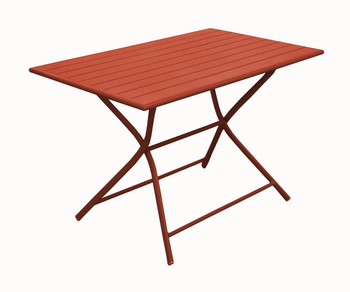 Visuel 1 du produit Table Max terracota coloris marron en aluminium - 110 x 70 x 74 cm