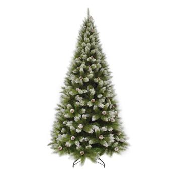 Visuel 1 du produit Sapin de Noël artificiel coloris vert givré avec pommes de pin Pittsburgh - 155 cm