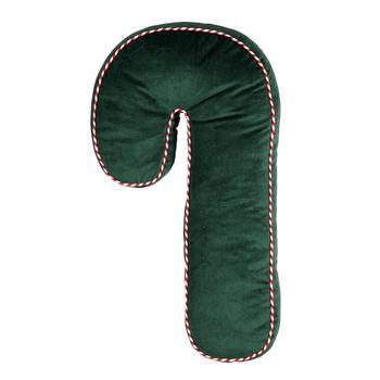 Visuel 1 du produit Coussin forme sucre d’orge en polyester vert - 33 x 10 x 58 cm
