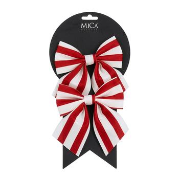 Visuel 1 du produit Ensemble de 2 nœuds blancs en polyester - 12 x 13 cm