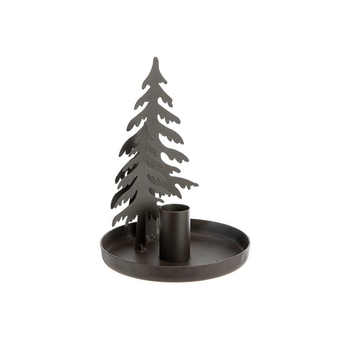 Visuel 1 du produit Chandelier sapin en métal noir forêt Burton - H 16 cm Ø 12 cm