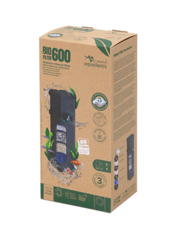 Visuel 1 du produit Filtre interne pour aquarium jusqu'à 150 litres Bio Filter 600 coloris noir Aquatlantis