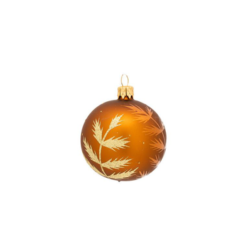 Visuel 1 du produit Boule décorative coloris orange en verre nature - Ø 7 cm