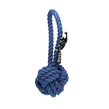 Visuel 1 du produit Jouet pour chien coloris bleu balle avec boucle EBI Are You Knots - 28 x 11 x 11 cm
