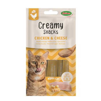 Visuel 1 du produit Friandise en crème pour chat poulet et fromage Bubimex Creamy x 4 - 60 g