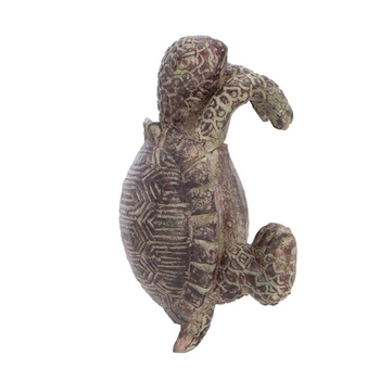 Visuel 1 du produit Accroche-pot tortue en résine verte - 5,8 x 4 x 8,5 cm