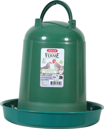 Visuel 1 du produit Abreuvoir pour basse-cour en plastique recyclé coloris vert Zolux Ma petite ferme - 3 L