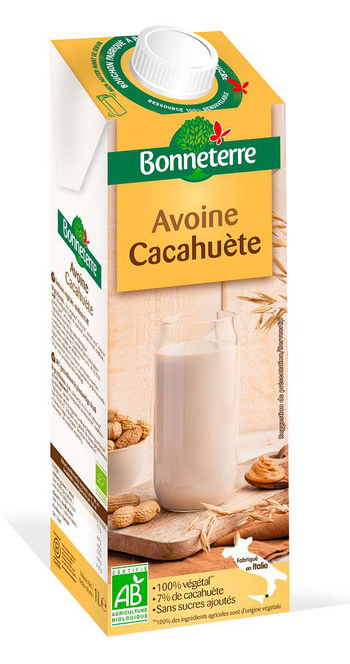 Visuel 1 du produit Lait d'avoine cacahuète bio Bonneterre - 1 L