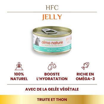 Visuel 1 du produit Pâtée pour chat HFC Jelly à la truite et au thon Almo Nature - 70 g